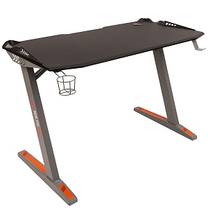 Стол компьютерный SKILLL CTG-003 120X60, Серая рама/черная столешница 